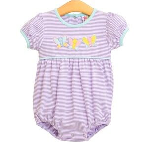 Jellybean by Smock Candy | Stripped butterfly bubble romper | NWT